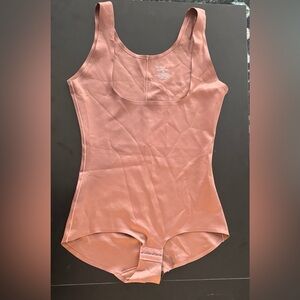 Skinnygirl 1X Scoop Neck Shapewear Bodysuit — Mauve Pink